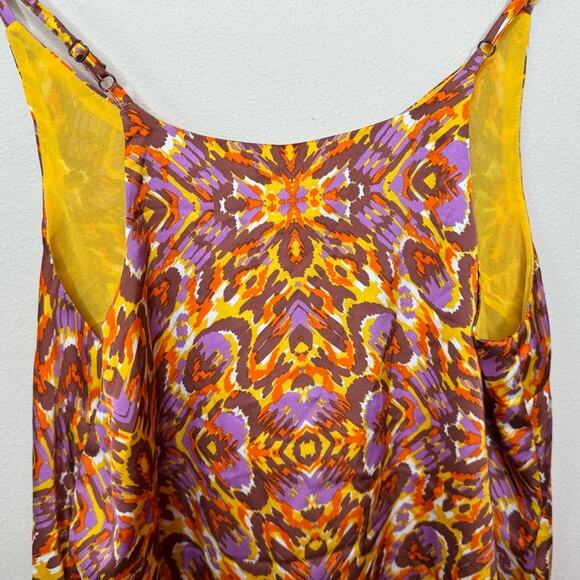 Joie NWT Orange Purple Abstract Adjustable Strap Tank Top Size M - Picture 5 of 7